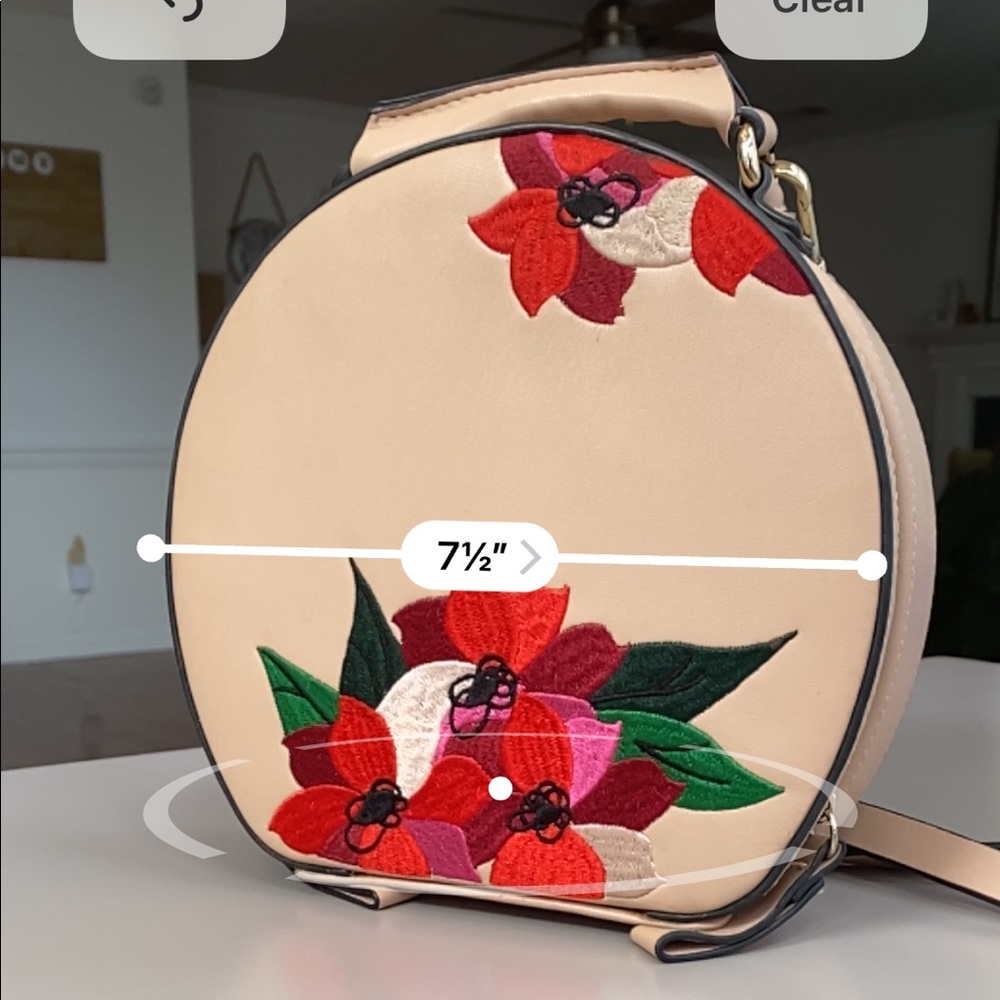 Zara TRF Blush Pink Floral Handbag with Strap